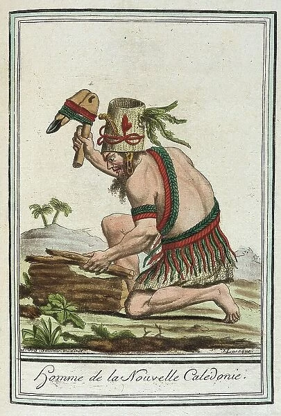 Costumes de Différents Pays, Homme de la Nouvelle Calédonie, c1797. Creator: Jacques Grasset de Saint-Sauveur