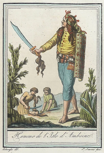 Costumes de Différents Pays, Homme de l'Isle d'Amboine, c1797. Creators: Jacques Grasset de Saint-Sauveur, LF Labrousse