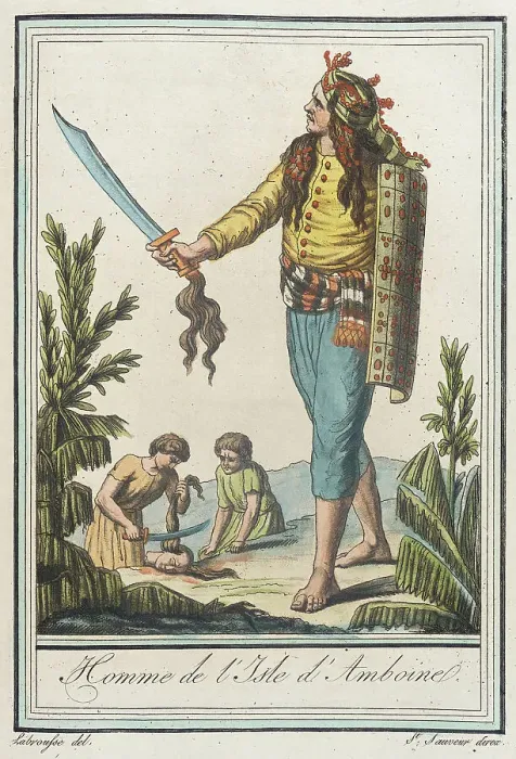 Framed Print : Costumes de Différents Pays, Homme de l'Isle d'Amboine, c1797. Creators: Jacques Grasset de Saint-Sauveur, LF Labrousse Framed Print : Costumes de Différents Pays, Homme de l'Isle d'Amboine, c1797. Creators: Jacques Grasset de Saint-Sauveur, LF Labrousse