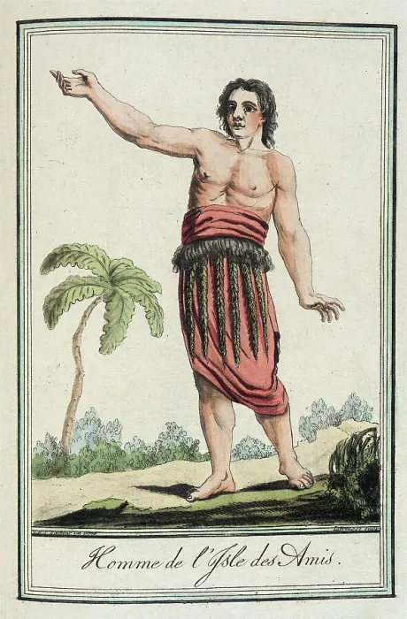 Framed Print : Costumes de Différents Pays, Homme de l'Isle des Amis, c1797. Creators: Jacques Grasset de Saint-Sauveur, LF Labrousse Framed Print : Costumes de Différents Pays, Homme de l'Isle des Amis, c1797. Creators: Jacques Grasset de Saint-Sauveur, LF Labrousse