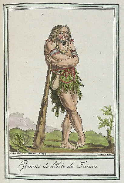 Costumes de Différents Pays, Homme de l'Isle de Tanna, c1797. Creators: Jacques Grasset de Saint-Sauveur, LF Labrousse