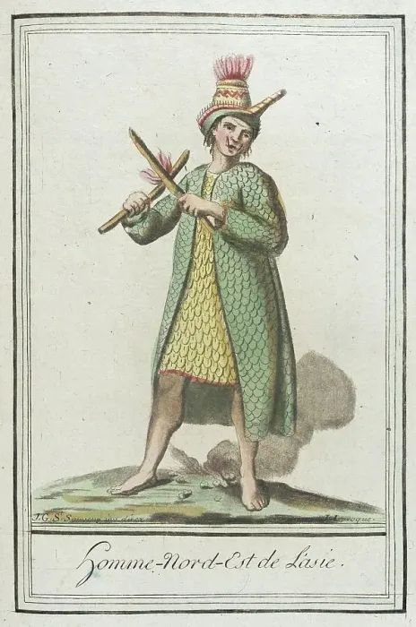 Framed Print : Costumes de Différents Pays, Homme-Nord-Est de l'Asie, c1797. Creator: Jacques Grasset de Saint-Sauveur Framed Print : Costumes de Différents Pays, Homme-Nord-Est de l'Asie, c1797. Creator: Jacques Grasset de Saint-Sauveur