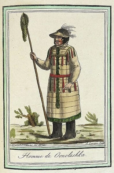 Costumes de Différents Pays, Homme de Oonolashka, c1797. Creator: Jacques Grasset de Saint-Sauveur