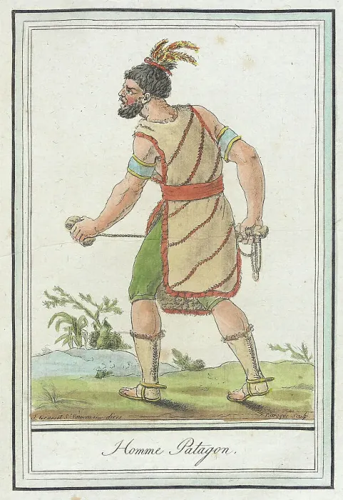 Framed Print : Costumes de Différents Pays, Homme Patagon, c1797. Creators: Jacques Grasset de Saint-Sauveur, LF Labrousse Framed Print : Costumes de Différents Pays, Homme Patagon, c1797. Creators: Jacques Grasset de Saint-Sauveur, LF Labrousse