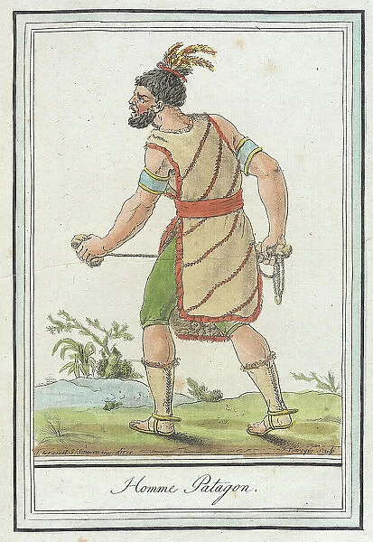 Costumes de Différents Pays, Homme Patagon, c1797. Creators: Jacques Grasset de Saint-Sauveur, LF Labrousse