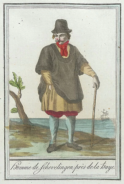 Costumes de Différents Pays, Homme de Schevelingen Près de la Baye, c1797. Creators: Jacques Grasset de Saint-Sauveur, LF Labrousse