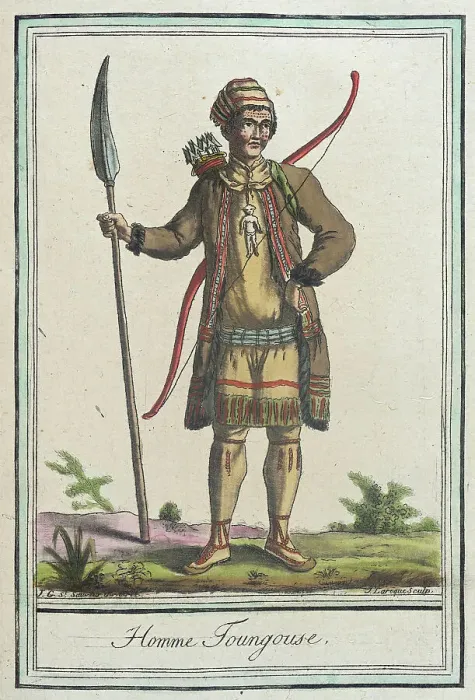 Framed Print : Costumes de Différents Pays, Homme Toungouse, c1797. Creators: Jacques Grasset de Saint-Sauveur, LF Labrousse Framed Print : Costumes de Différents Pays, Homme Toungouse, c1797. Creators: Jacques Grasset de Saint-Sauveur, LF Labrousse