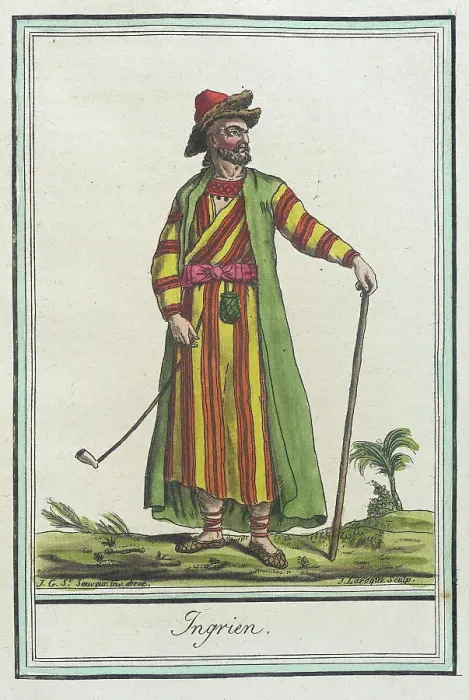 Framed Print : Costumes de Différents Pays, Ingrien, c1797. Creators: Jacques Grasset de Saint-Sauveur, LF Labrousse Framed Print : Costumes de Différents Pays, Ingrien, c1797. Creators: Jacques Grasset de Saint-Sauveur, LF Labrousse