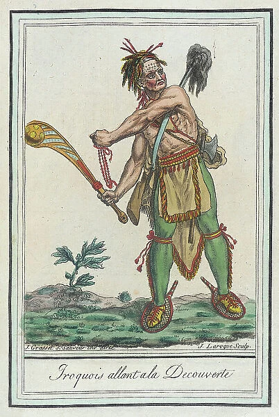 Costumes de Différents Pays, Iroquois Allant a la Decouverte, c1797. Creators: Jacques Grasset de Saint-Sauveur, LF Labrousse