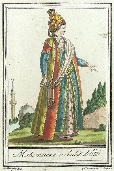 Costumes de Différents Pays, Mahometane en Habit d'Eté, c1797. Creator: Jacques Grasset de Saint-Sauveur