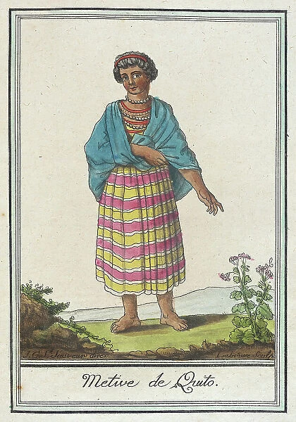 Costumes de Différents Pays, Metive de Quito, c1797. Creators: Jacques Grasset de Saint-Sauveur, LF Labrousse