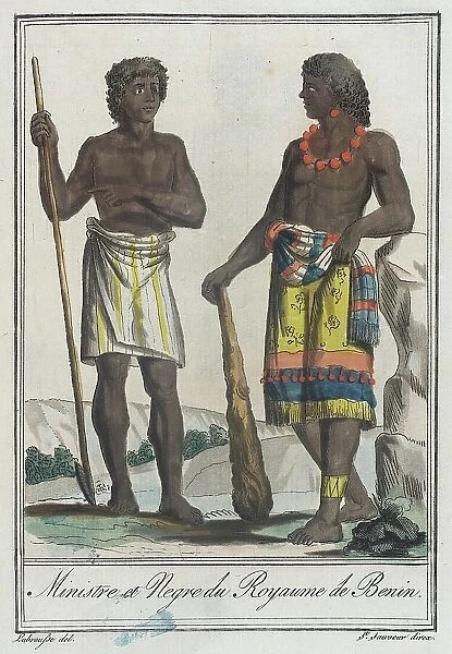 Costumes de Différents Pays, Ministre et Negre du Royaume de Benin, c1797. Creator: Jacques Grasset de Saint-Sauveur