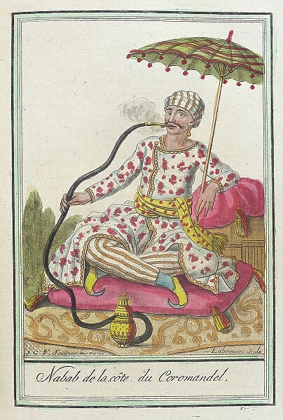 Costumes de Différents Pays, Nabab de la Côte du Coromandel, c1797. Creators: Jacques Grasset de Saint-Sauveur, LF Labrousse