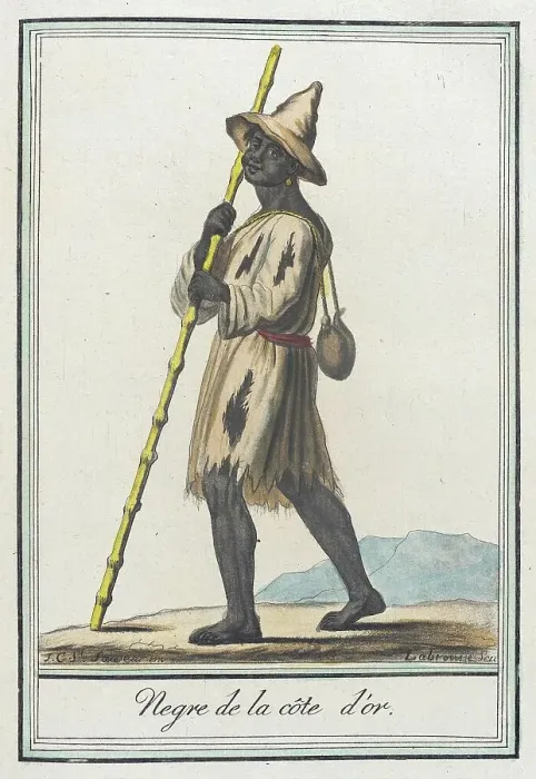 Framed Print : Costumes de Différents Pays, Negre de la Côte d'Or, c1797. Creator: Jacques Grasset de Saint-Sauveur Framed Print : Costumes de Différents Pays, Negre de la Côte d'Or, c1797. Creator: Jacques Grasset de Saint-Sauveur