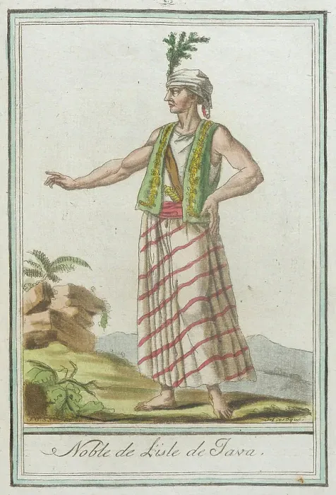 Framed Print : Costumes de Différents Pays, Noble de l'Isle de Java, c1797. Creators: Jacques Grasset de Saint-Sauveur, LF Labrousse Framed Print : Costumes de Différents Pays, Noble de l'Isle de Java, c1797. Creators: Jacques Grasset de Saint-Sauveur, LF Labrousse