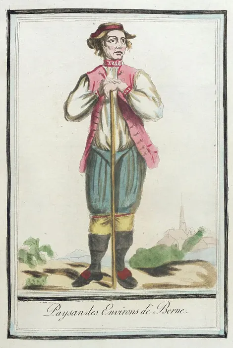 Framed Print : Costumes de Différents Pays, Paysan des Environs de Berne, c1797. Creators: Jacques Grasset de Saint-Sauveur, LF Labrousse Framed Print : Costumes de Différents Pays, Paysan des Environs de Berne, c1797. Creators: Jacques Grasset de Saint-Sauveur, LF Labrousse