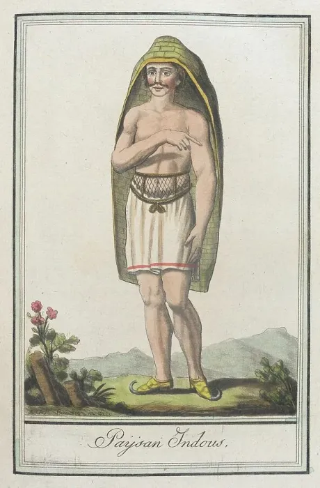 Framed Print : Costumes de Différents Pays, Paysan Indous, c1797. Creator: Jacques Grasset de Saint-Sauveur