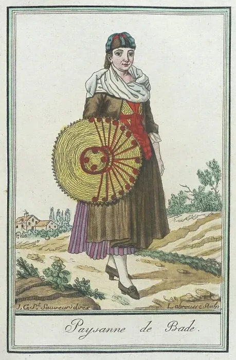 Framed Print : Costumes de Différents Pays, Paysanne de Bade, c1797. Creator: Jacques Grasset de Saint-Sauveur Framed Print : Costumes de Différents Pays, Paysanne de Bade, c1797. Creator: Jacques Grasset de Saint-Sauveur