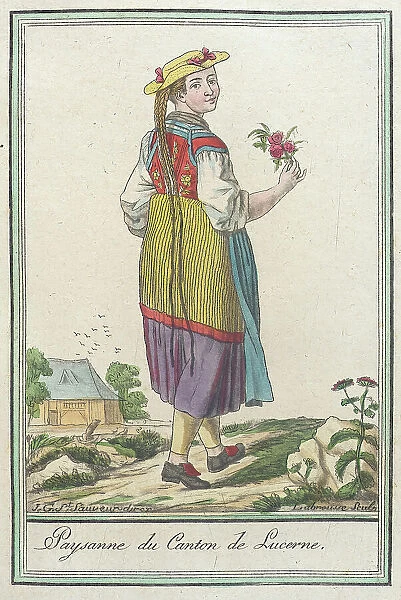 Costumes de Différents Pays, Paysanne du Canton de Lucerne, c1797. Creators: Jacques Grasset de Saint-Sauveur, LF Labrousse