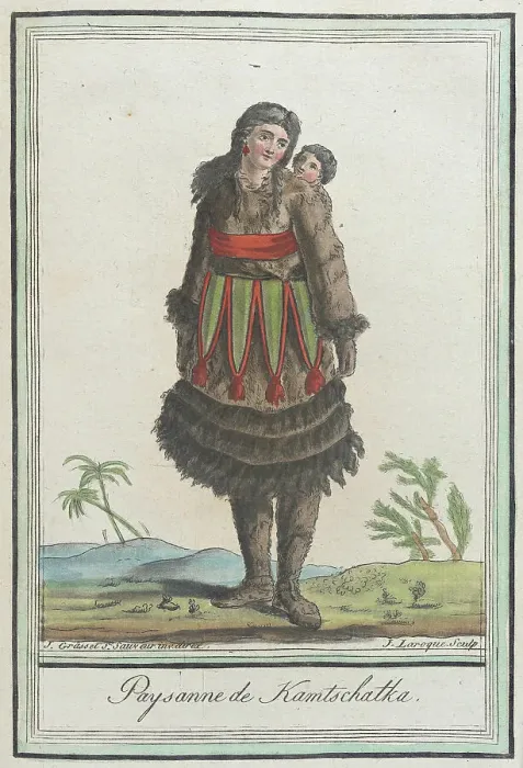 Framed Print : Costumes de Différents Pays, Paysanne de Kamtschatka, c1797. Creators: Jacques Grasset de Saint-Sauveur, LF Labrousse Framed Print : Costumes de Différents Pays, Paysanne de Kamtschatka, c1797. Creators: Jacques Grasset de Saint-Sauveur, LF Labrousse