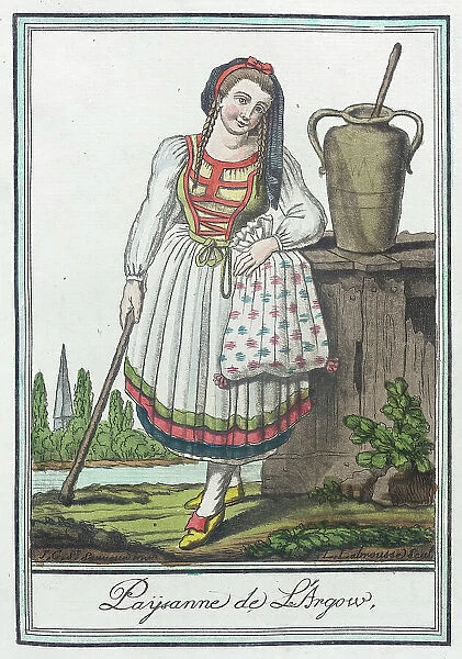 Costumes de Différents Pays, Paysanne de L'Argow, c1797. Creators: Jacques Grasset de Saint-Sauveur, LF Labrousse