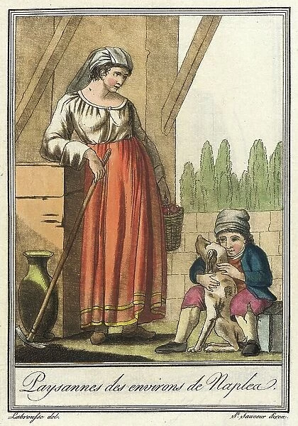 Costumes de Différents Pays, Paysannes des Environs de Naplea, c1797. Creator: Jacques Grasset de Saint-Sauveur
