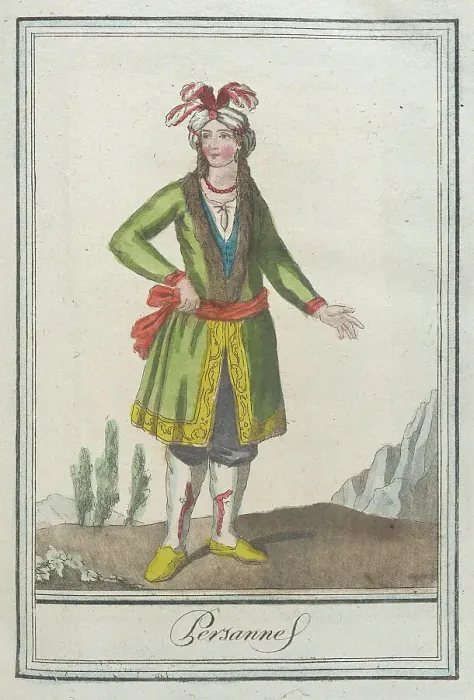 Framed Print : Costumes de Différents Pays, Persanne, c1797. Creators: Jacques Grasset de Saint-Sauveur, LF Labrousse Framed Print : Costumes de Différents Pays, Persanne, c1797. Creators: Jacques Grasset de Saint-Sauveur, LF Labrousse
