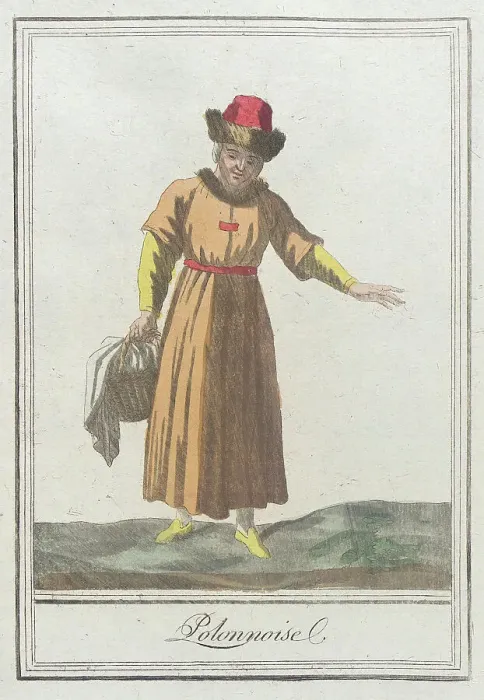 Framed Print : Costumes de Différents Pays, Polonnoise, c1797. Creators: Jacques Grasset de Saint-Sauveur, LF Labrousse Framed Print : Costumes de Différents Pays, Polonnoise, c1797. Creators: Jacques Grasset de Saint-Sauveur, LF Labrousse