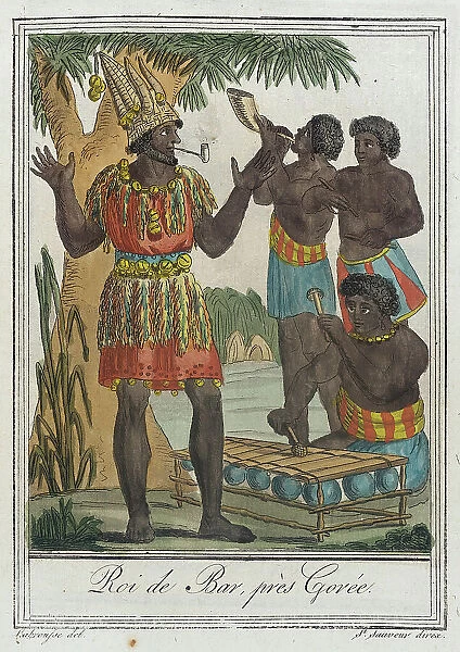 Costumes de Différents Pays, Roi de Bar, Près Gorée, c1797. Creators: Jacques Grasset de Saint-Sauveur, LF Labrousse
