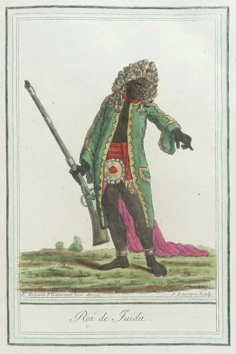 Framed Print : Costumes de Différents Pays, Roi de Juida, c1797. Creator: Jacques Grasset de Saint-Sauveur Framed Print : Costumes de Différents Pays, Roi de Juida, c1797. Creator: Jacques Grasset de Saint-Sauveur