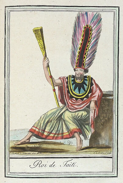 Costumes de Différents Pays, Roi de Taïti, c1797. Creators: Jacques Grasset de Saint-Sauveur, LF Labrousse
