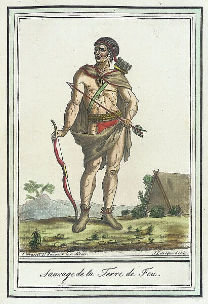 Costumes de Différents Pays, Sauvage de la Terre de Feu, c1797. Creators: Jacques Grasset de Saint-Sauveur, LF Labrousse