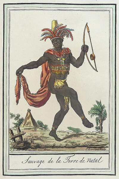 Costumes de Différents Pays, Sauvage de la Terre de Natal, c1797. Creators: Jacques Grasset de Saint-Sauveur, LF Labrousse