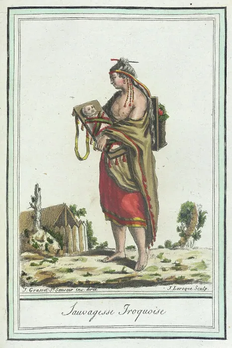 Framed Print : Costumes de Différents Pays, Sauvagesse Iroquoise, c1797. Creators: Jacques Grasset de Saint-Sauveur, LF Labrousse Framed Print : Costumes de Différents Pays, Sauvagesse Iroquoise, c1797. Creators: Jacques Grasset de Saint-Sauveur, LF Labrousse
