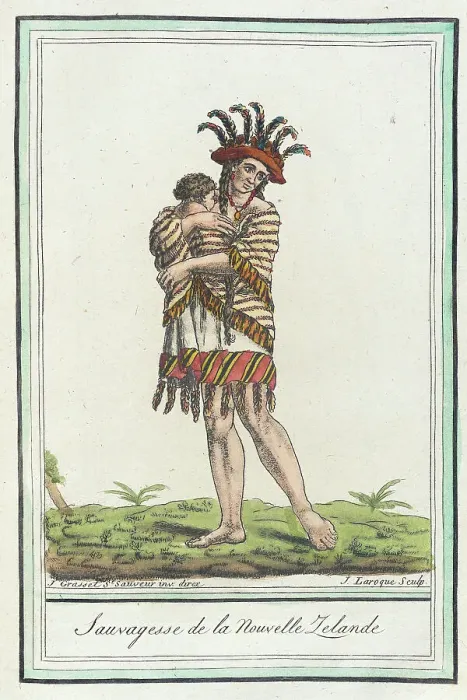 Framed Print : Costumes de Différents Pays, Sauvagesse de la Nouvelle Zelande, c1797. Creators: Jacques Grasset de Saint-Sauveur, LF Labrousse Framed Print : Costumes de Différents Pays, Sauvagesse de la Nouvelle Zelande, c1797. Creators: Jacques Grasset de Saint-Sauveur, LF Labrousse