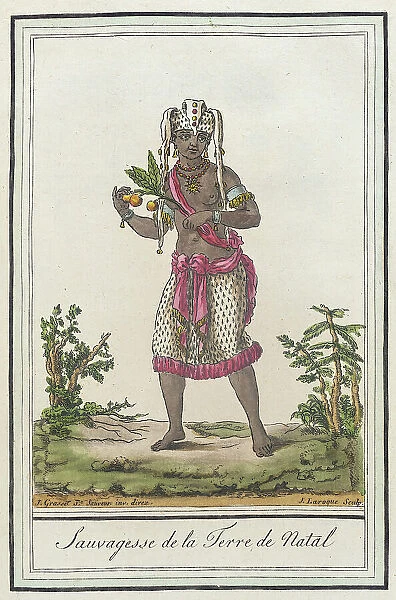 Costumes de Différents Pays, Sauvagesse de la Terre de Natal, c1797. Creators: Jacques Grasset de Saint-Sauveur, LF Labrousse