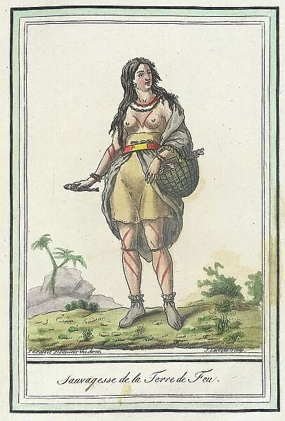 Costumes de Différents Pays, Sauvagesse de la Terre de Feu, c1797. Creator: Jacques Grasset de Saint-Sauveur