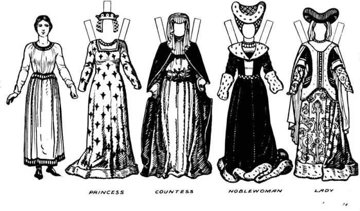 Framed Print : Costumes of Men and Women as Worn in the Period When Henry V Reigned, c1934 Framed Print : Costumes of Men and Women as Worn in the Period When Henry V Reigned, c1934