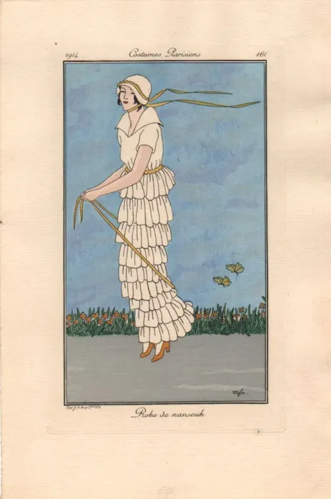 Framed Print : Costumes Parisiens 161: Robe de nansouk, 1914