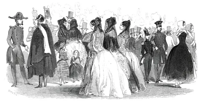 Framed Print : Costumes of the Prado, 1845. Creator: Smyth Framed Print : Costumes of the Prado, 1845. Creator: Smyth