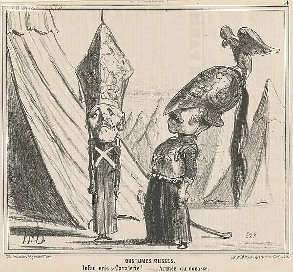 Costumes russes, 19th century. Creator: Honore Daumier