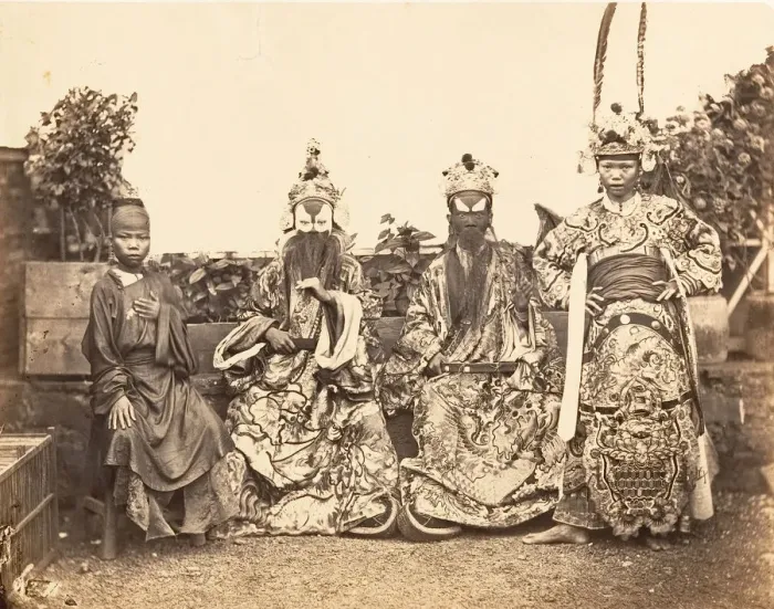 Framed Print : Costumes de Theatre, Saigon, Cochinchine, 1866. Creator: Emile Gsell Framed Print : Costumes de Theatre, Saigon, Cochinchine, 1866. Creator: Emile Gsell
