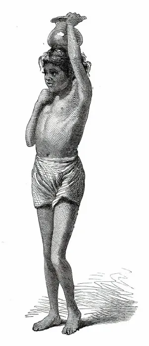 Framed Print : Costumes of Western India, Mahar girl, 1876. Creator: Unknown Framed Print : Costumes of Western India, Mahar girl, 1876. Creator: Unknown