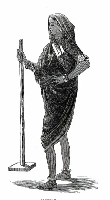 Framed Print : Costumes of Western India, Soortan, 1876. Creator: Unknown Framed Print : Costumes of Western India, Soortan, 1876. Creator: Unknown