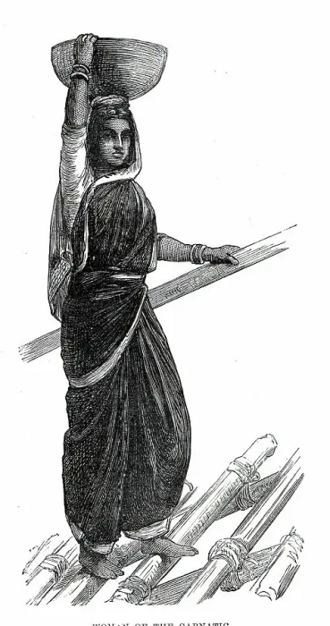 Framed Print : Costumes of Western India, woman of the Carnatic, 1876. Creator: Unknown Framed Print : Costumes of Western India, woman of the Carnatic, 1876. Creator: Unknown