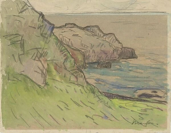 Côte rocheuse en Bretagne. Rocky coast in Brittany, 1871-1918. Creator: Maxime Emile Louis Maufra
