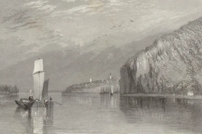 Framed Print : Coteaux de Mauves, 1833. Creator: JMW Turner Framed Print : Coteaux de Mauves, 1833. Creator: JMW Turner