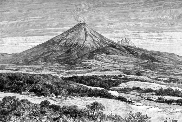 Framed Print : Cotopaxi volcano, Equador, 1895 Framed Print : Cotopaxi volcano, Equador, 1895