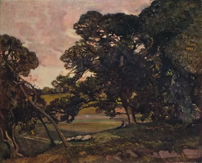 Framed Print : In the Cotswolds, c1909. Artist: Alfred Edward East Framed Print : In the Cotswolds, c1909. Artist: Alfred Edward East