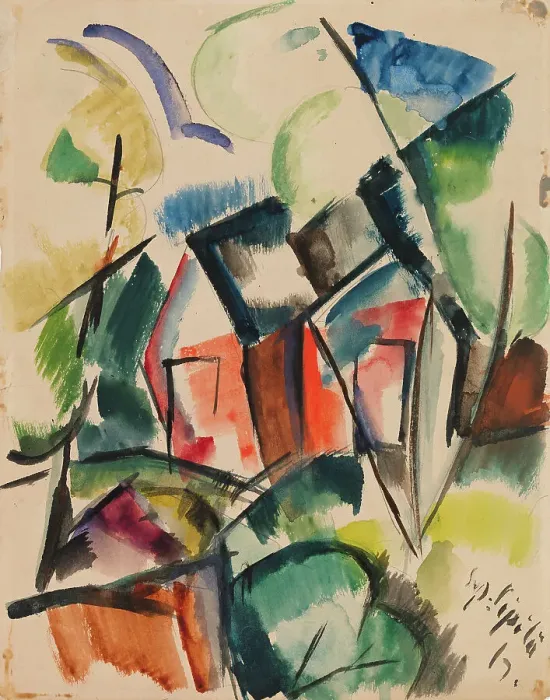 Framed Print : Cottage, 1917. Creator: Sulho Sipila